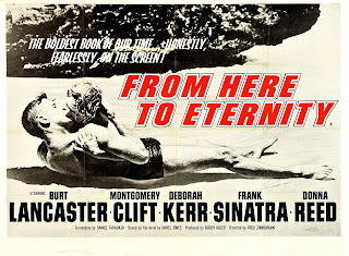 FROM HERE TO ETERNITY. Reino Unido. Cartelera Quad: 102 x 76 cms. DE AQUÍ A LA ETERNIDAD. From Here to Eternity. 1953. Estados Unidos. Dirección: Fred Zinnemann. Reparto: Burt Lancaster, Montgomery Clift, Deborah Kerr, Frank Sinatra, Donna Reed, Ernest Borgnine, Jack Warden, Philip Ober, Mickey Shaughnessy, Harry Bellaver, John Dennis, Merle Travis.