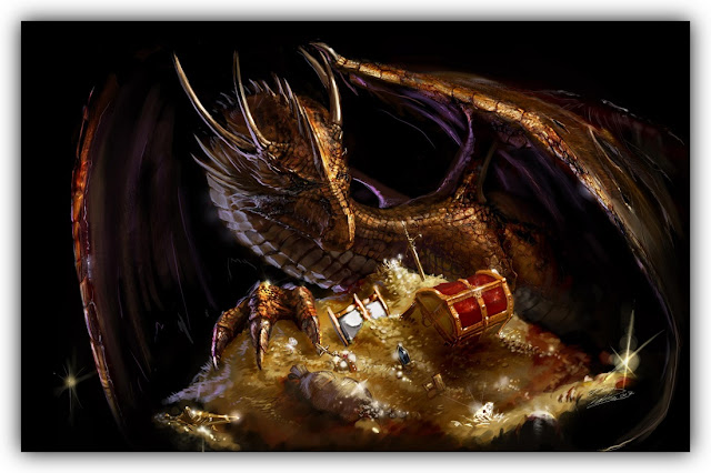 Dragon with Treasure Hoard