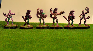 Slaanesh, Daemonette, demonette, fiend, unreleased, oop, Games, Workshop, blood, bowl, team, painted, base, Oldhammer