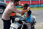 Kapolsek Sodonghilir Giat Rajia OPS Yustisi Stasioner Dalam Disiplin Penggunaan Masker.