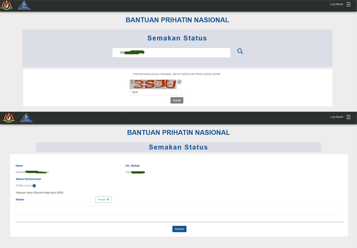 Cara Buat Semakan Bantuan Prihatin Nasional (BPN)