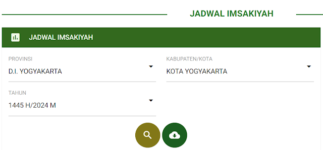 Jadwal Imsakiyah Yogyakarta
