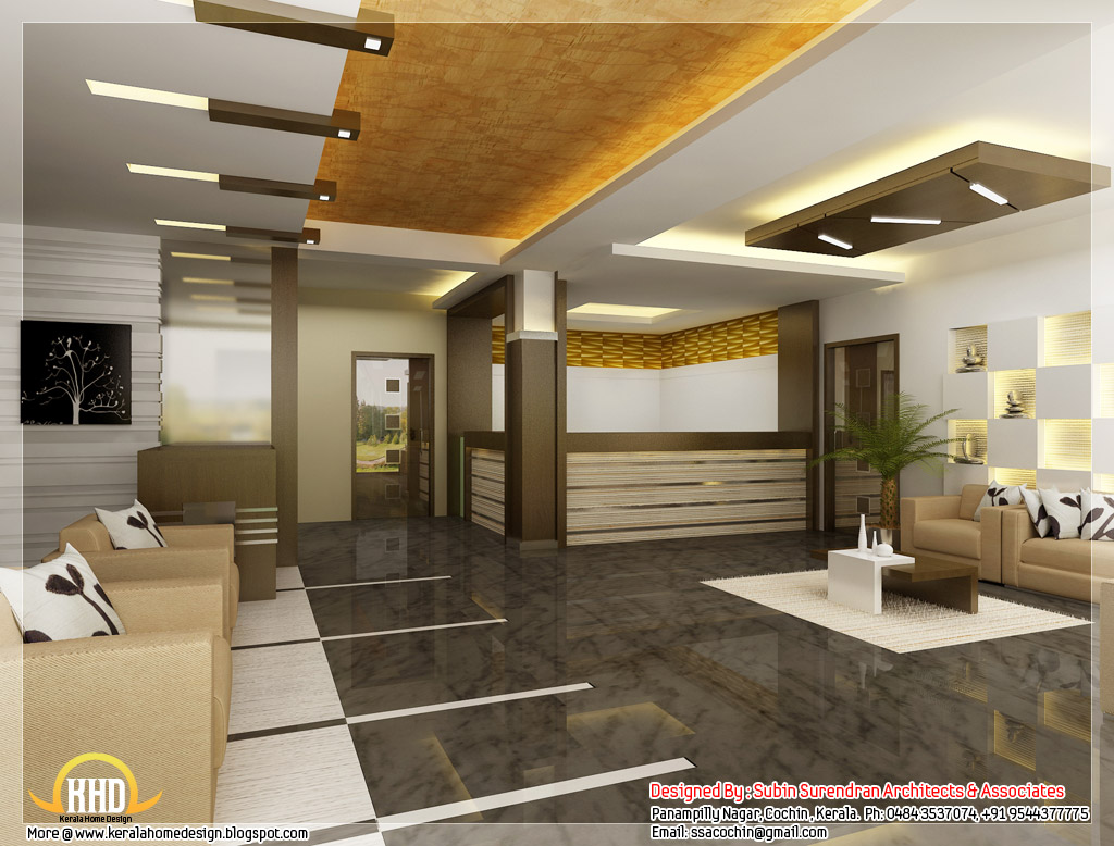 Beautiful 3D interior office designs - Kerala home design ...