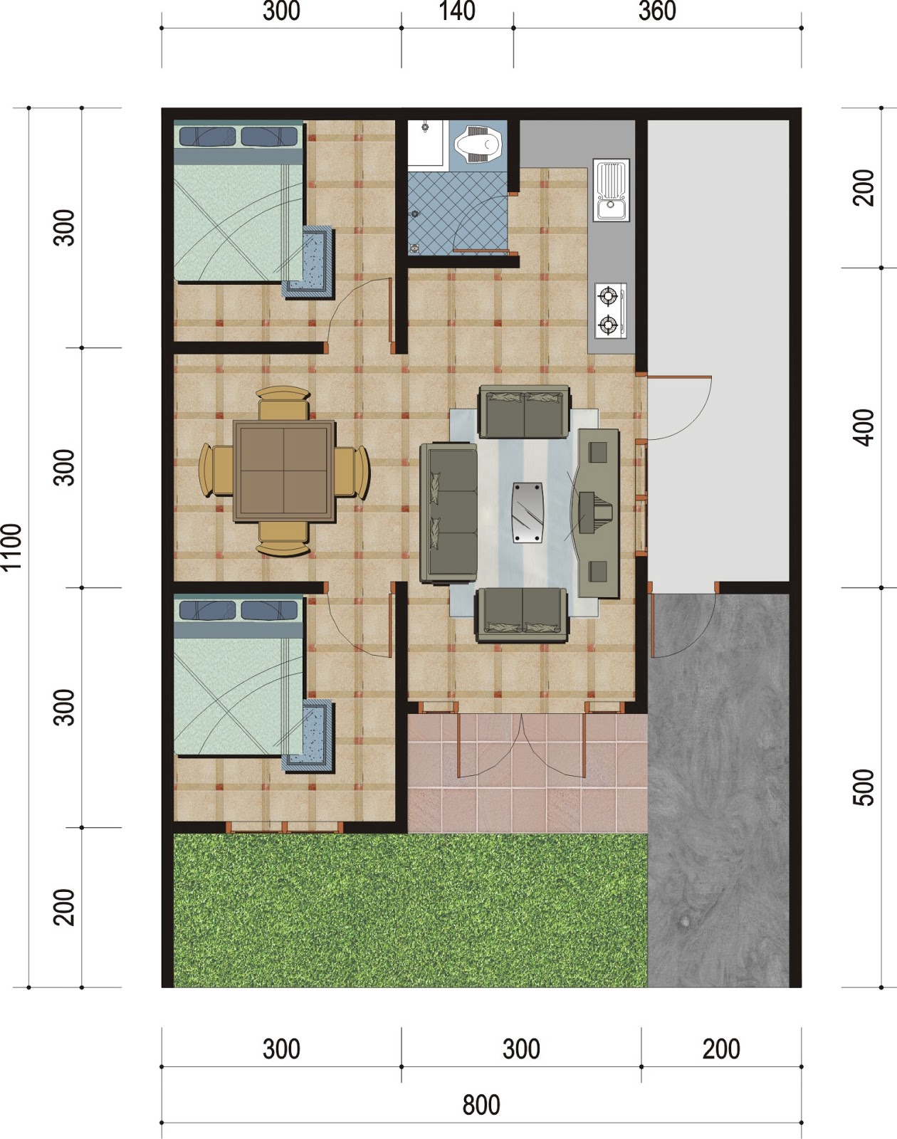 Gambar Desain Rumah  80m2 Informasi Desain dan Tipe  Rumah 