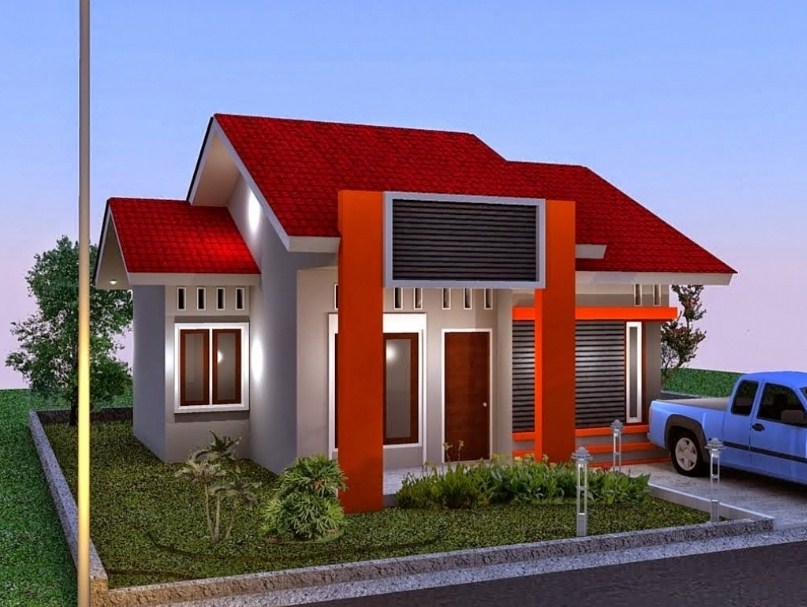  Cat  Rumah  Minimalis  Warna Merah  Tampak Depan Download 