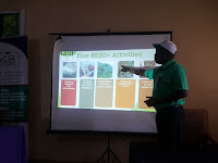 Barr Adesina David explaining REDD+ processes to participants