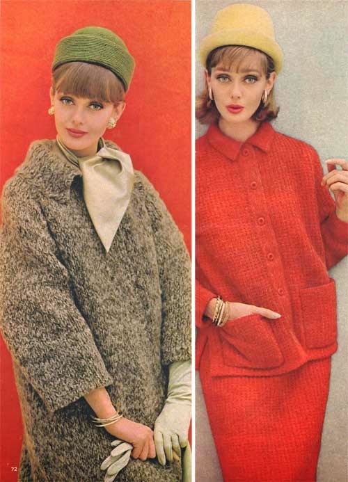 Mod and Mint: Vintage 1960s High Fashion Knit Outfits