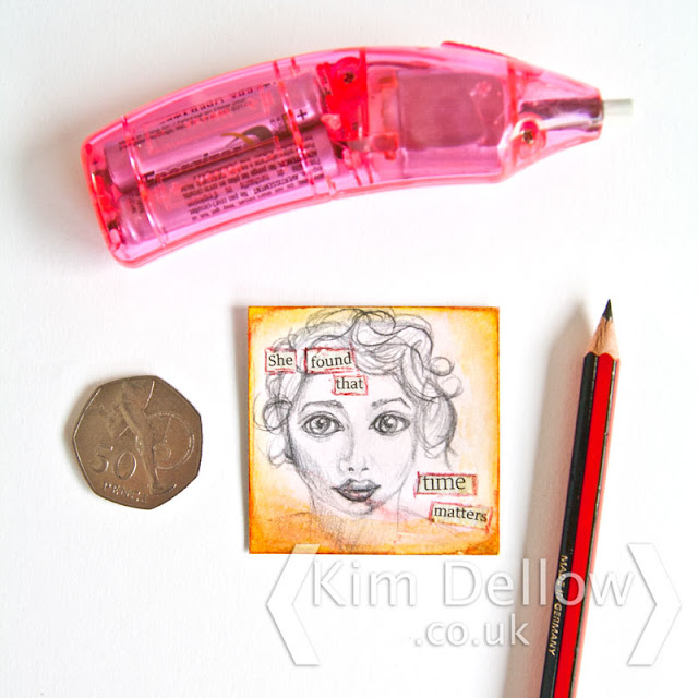 A miniature face drawing