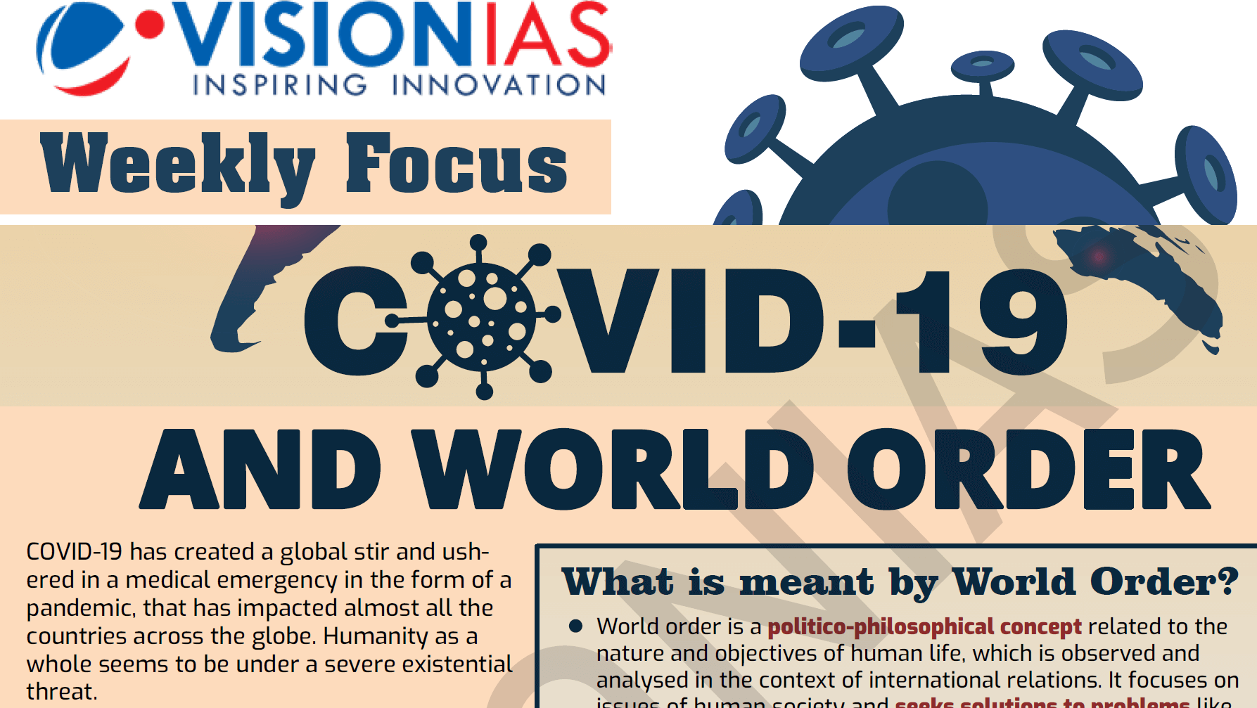 COVID 19 and World Order