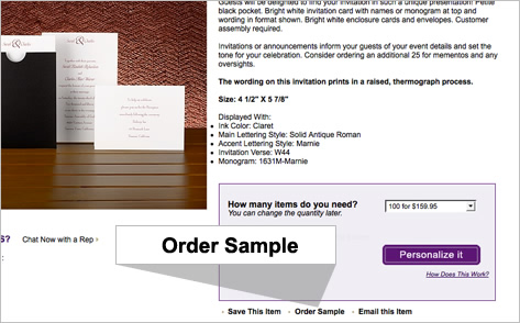 Free Wedding Invitation Samples from Bed Bath Beyond