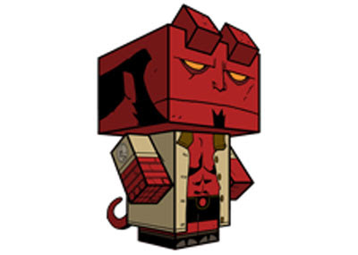 hell boy paper toy