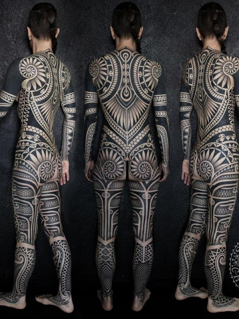 Tattoo Project Completes Her whole body, Artist's Harvest Praise