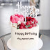 Sweet Raspberry Birthday Cake With Name Editor