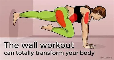 First Grade 8 'Wall Pilates' game to overcome stomach fat