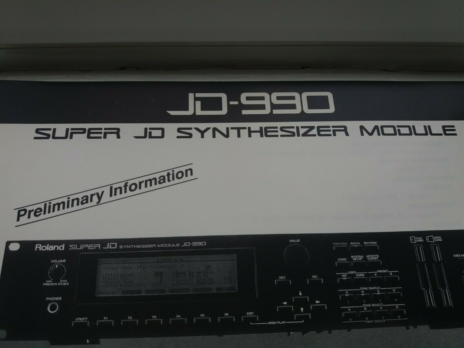 Matrixsynth 1993 Roland Jd 990 Super Jd Synthesizer Module Brochure