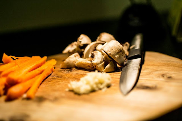 Chopped Vegetables and Garlic