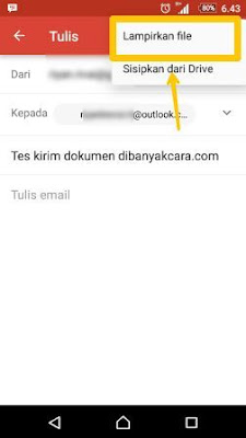 Cara Kirim File Dokumen Melalui Email di Android