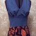 African print Denim Dress (size 8)