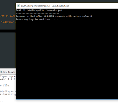 Tutorial Input dan Output pada Bahasa C++