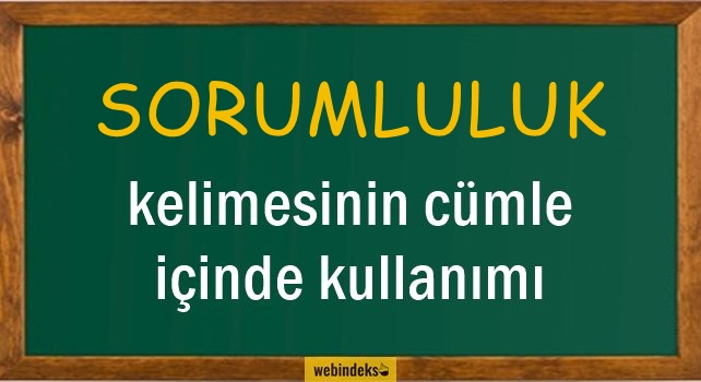 Sorumluluk İle İlgili Cümleler, Sorumlu Kısa Cümle İçinde Kullanımı