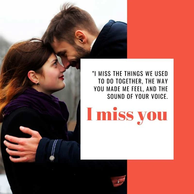 i miss you my love quotes & captions for her & him