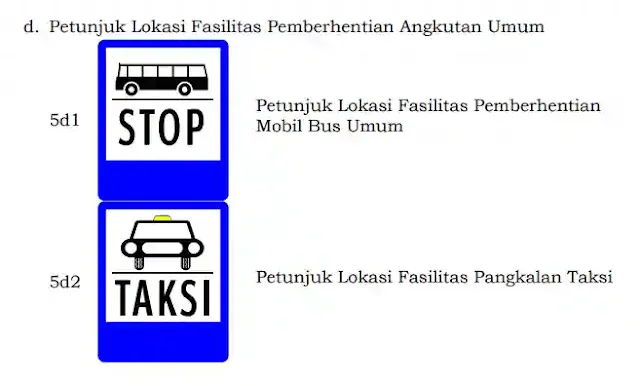 rambu petunjuk lokasi pemberhentian angkutan umum