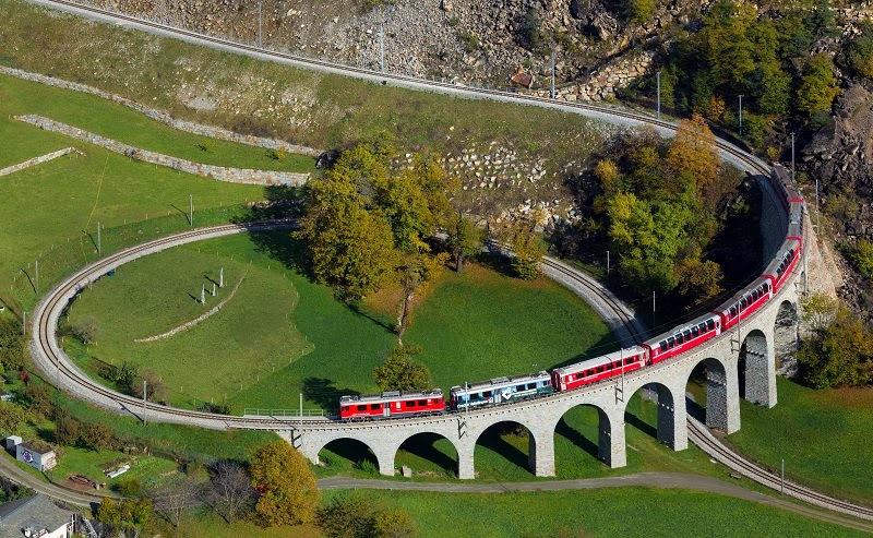 Bernina Express, Switzeland to Italy - Top 10 Train Routes in Europe