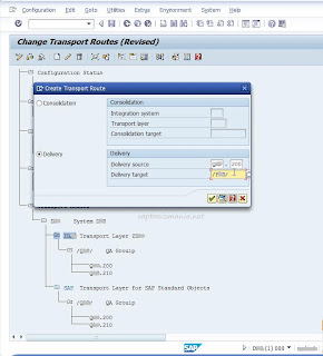 Transport Route for target PROD