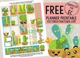 free cactus planner printables