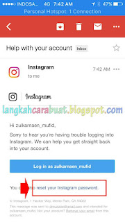 Lupa Password Instagram