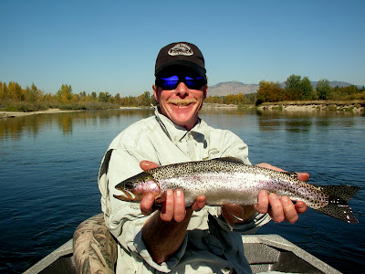 Jeff Rogers with a nice trout on the Bitterroot River