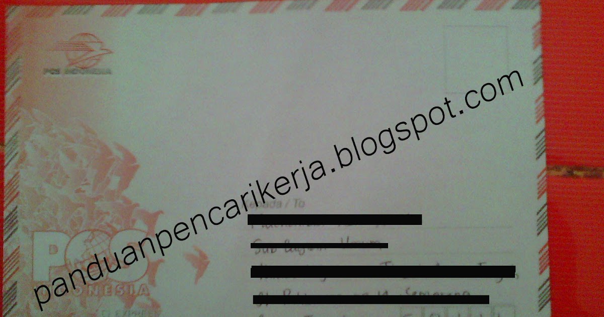 Paket Surat Penting Via Kantor Pos - CONTOH SURAT LAMARAN KERJA, SURAT ...