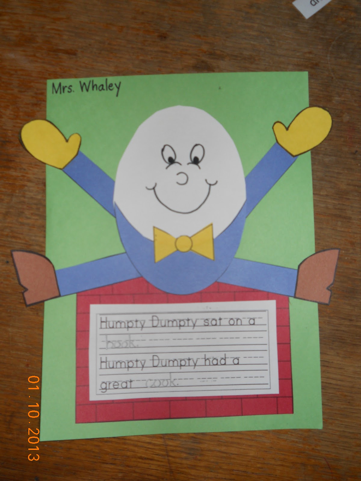 Mrs. Whaley's Kindergarten: Learning with Humpty Dumpty