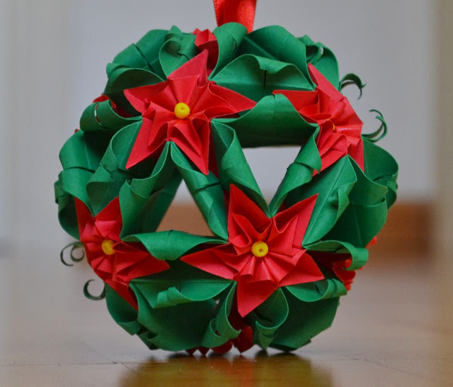 kusudama Flor de Navidad