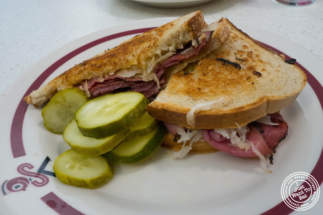 image of pastrami reuben at Schnackenberg's in Hoboken, NJ