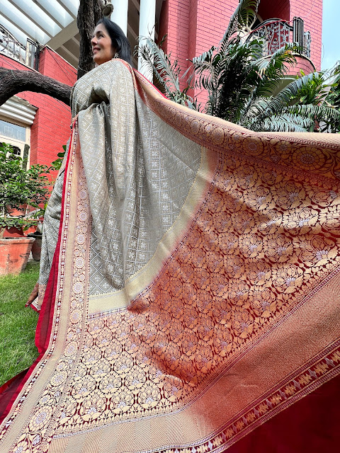 Patola inspired Banarasi silk saree