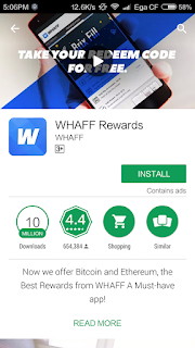 Pilih Tombol Install Untuk Install Whaff Rewards