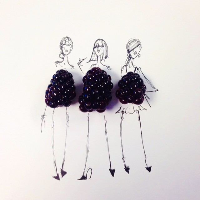 Dress Sketches With Food 