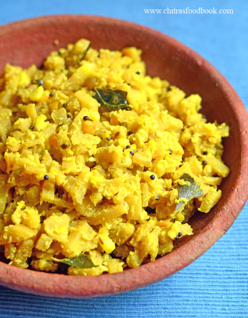 vazhaithandu poriyal recipe