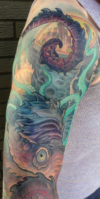Giant octopus tattoo