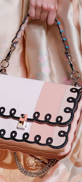 ♦Fendi pin striped flap bag #fendi #bags #pink #brilliantluxury