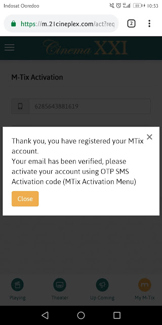 akun baru mtix sudah terdaftar