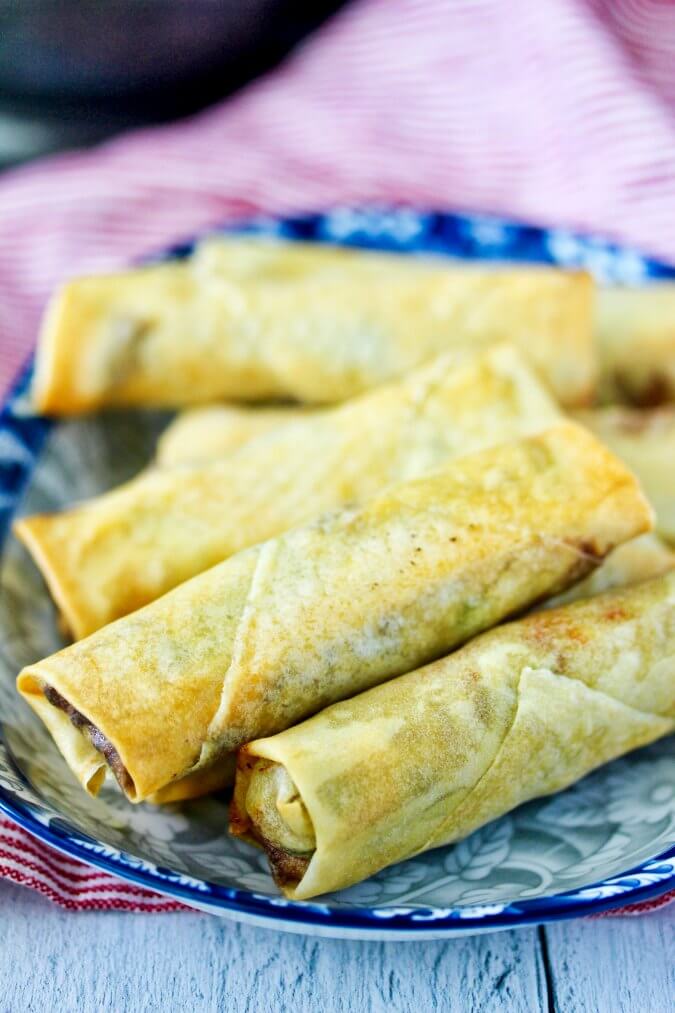 Air Fryer Pork and Vegetable Egg Rolls