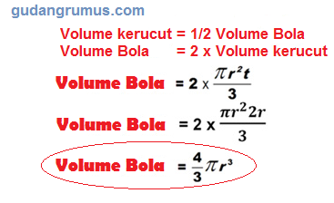 rumus volume bola