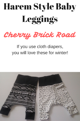 Use Cloth Diapers? You'll LOVE these harem style leggings for winter!