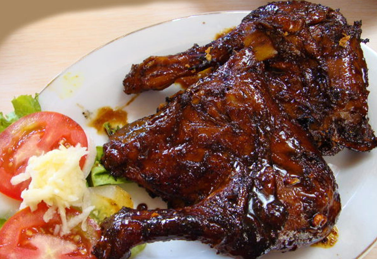 Bebek bakar bumbu rempah  Resep ayam dan bebek