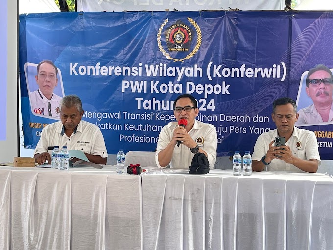 Konferwil PWI Depok Berjalan Mulus " Rusdy Nurdiansyah Pimpin Kembali PWI Kota Depok "