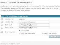 Cara Membuat Disclaimer Blog/Situs