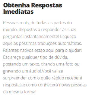 Aplicativo Linqapp: Pessoas reais de todas as partes do mundo dispostas a responder suas dúvidas sobre idiomas.