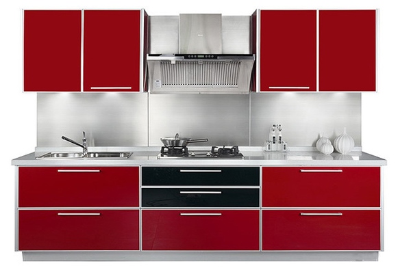 Desain Dapur  Modern Warna  Merah  Rancangan Desain Rumah 